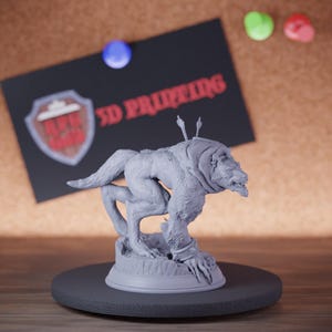 Loup-garou Barbare miniature Lune Bête Monstre Mini donjons et dragons Mini RPG de table Miniature peinture D&D Pathfinder 5e D&D | DMS