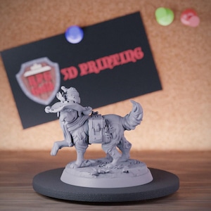 Golden Retriever Wizard Companion Miniatura / 28 mm-38 mm / Resina Impresa en 3D D&D Pathfinder Mini / CnP