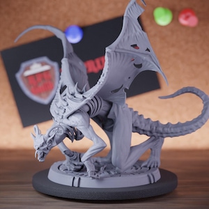 Miniature démon ailé diable dragon monstre Mini donjons et dragons RPG table miniature peinture D&D Pathfinder 5e D&D | CnP