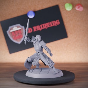 Elf Soldier Miniature Warrior Fighter Mini Dungeons and Dragons Mini RPG Tabletop Miniature DnD Painting Pathfinder 5e DnD | LoP