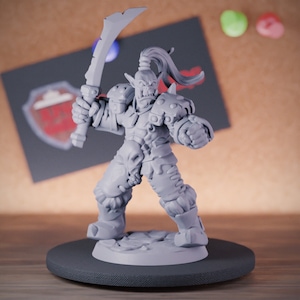 Orc Miniature Dungeons and Dragons Mini RPG Tabletop Miniature DnD Painting Pathfinder 5e DnD | GM