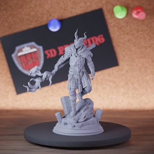Tiefling Druid Miniature Elf Ranger Dungeons and Dragons Mini RPG Tabletop Miniature DnD Painting Pathfinder 5e DnD | DmS