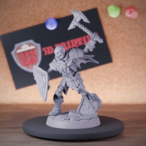 Upadły Rycerz Szkielet Miniaturowy Potwór Nieumarły Mini Dungeons and Dragons Mini RPG Stołowa Miniatura DnD Malowanie Pathfinder 5e DnD | AG