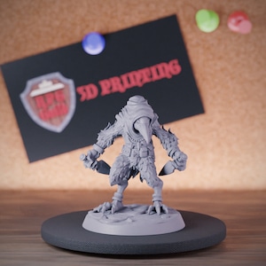 Wereraven Rogue Miniature Assassin Dungeons and Dragons Mini RPG Tabletop Miniature DnD Painting Pathfinder 5e DnD | CnP