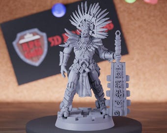 Guerriero azteco in miniatura Guardiano del tempio Mini Dungeons and Dragons Mini RPG da tavolo Miniatura DnD Pittura Pathfinder 5e DnD / CnP
