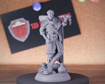 Detailed Versatile Collector Human Bard Miniature, Painting Rpg D&D Miniatures, Player Collectible Gaming Mini | DMS