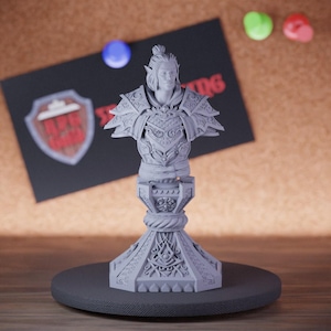 Busto de elfo ranger masculino / Miniatura de resina impresa en 3D para pintar y coleccionar / DMS