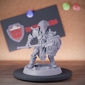 Golem Spear Miniature Dungeons and Dragons Mini RPG Tabletop Miniature DnD Painting Pathfinder 5e DnD | AG