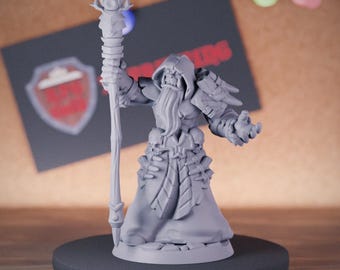 Brujo orco Miniatura de Dungeons and Dragons Mini RPG Miniatura de mesa DnD Pintura Pathfinder 5e DnD / GM