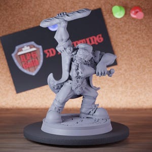 Orc Monster Miniature Gluttonous Mini Dungeons and Dragons Mini RPG Tabletop Miniature DnD Painting Pathfinder 5e DnD | Cnp