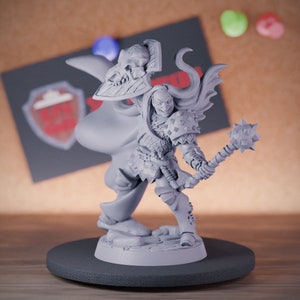 Fighter Miniature Warrior Mini Dungeons and Dragons Mini RPG Tabletop Miniature DnD Painting Pathfinder 5e DnD | AG