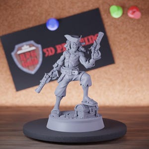 Human Pirate Miniature Swashbuckler Corsair Mini Dungeons and Dragons Mini RPG Tabletop Miniature DnD Painting Pathfinder 5e DnD | Cnp