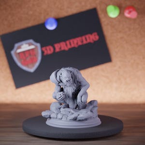 Trogg Monster Miniature Evil Humanoid Mini Dungeons and Dragons Mini RPG Tabletop Miniature DnD Painting Pathfinder 5e DnD | DmS