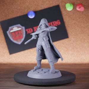 Female Assassin Miniature Bandit Mini Dungeons and Dragons Mini RPG Tabletop Miniature DnD Painting Pathfinder 5e DnD | GM