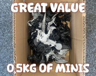 Pudełko z błędami drukarskimi i brakującymi częściami Kitbashing Box Terrain Bits Greenstuffing DnD Miniatures 0,5 kg pudełko