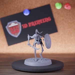 Persian Skeleton Miniature Scimitar Shield Sneak Mini Dungeons and Dragons Mini RPG Tabletop Miniature DnD Painting Pathfinder 5e DnD | Lop