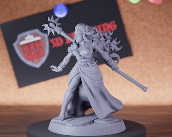 Magierin Miniatur Zauberer Mini Dungeons and Dragons Mini RPG Tabletop Miniature DnD Malerei Pathfinder 5e DnD | AG