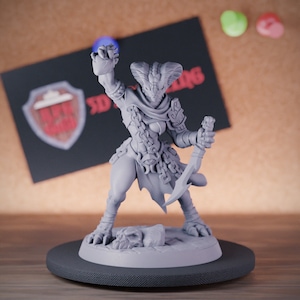 Yuan Ti Female Assasin Miniature Monster Snake Mini Dungeons and Dragons Mini RPG Tabletop Miniature DnD Painting Pathfinder 5e DnD | AG