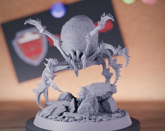 Attacking Giant Spider Miniature | 28mm-38mm | Resin 3D Printed D&D Pathfinder Mini | DB
