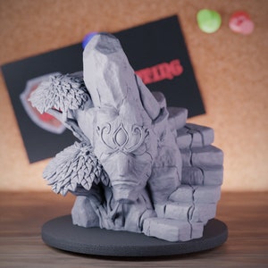Terreno para santuario de elfos altos Diorama en miniatura Mini Dungeons and Dragons Mini RPG Miniatura de mesa DnD Pintura Pathfinder 5e DnD / AG