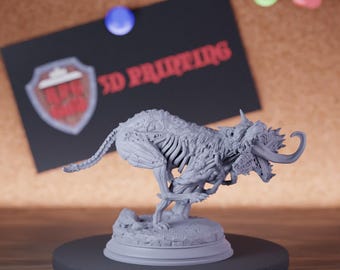 Beast Hound Shapeshifted Miniature | 28mm-75mm | Resin 3D Printed D&D Pathfinder Mini | DMS