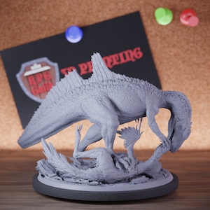 Dinosaur Eat Miniature Jungle Monster Mini Dungeons and Dragons Mini RPG Tabletop Miniature DnD Painting Pathfinder 5e DnD | LoP