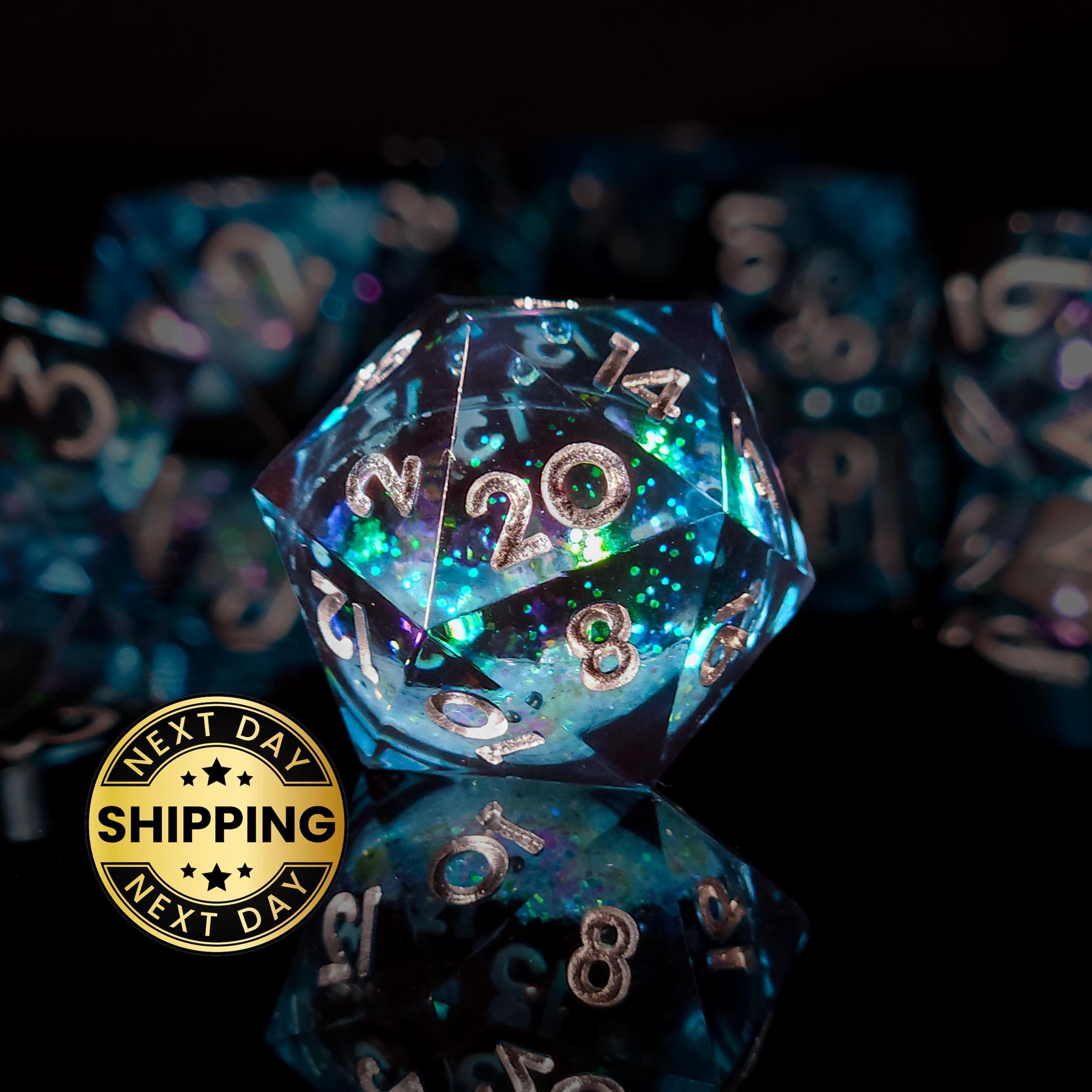 Dé D100 En Résine Bleu Clair Avec Chiffres Dorés - Diamètre 55 Mm, Pour Donjons & Dragons, Jeux De Rôle