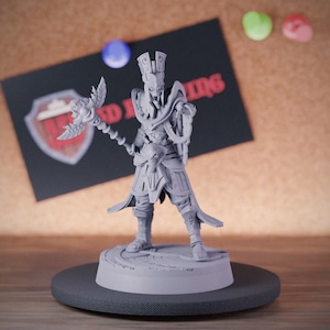 Nieumarły Lichlord Mage Miniatura Boss Dungeons and Dragons Miniatura RPG Tabletop Miniatura DnD Malowanie Pathfinder 5e DnD | CnP