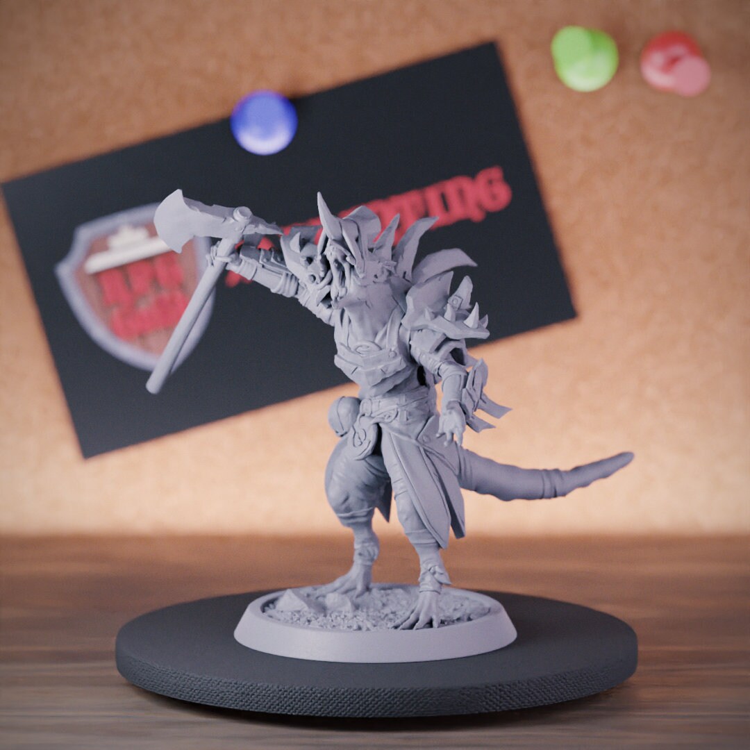 Ratmen Warrior Miniature DnD Skaven Dungeons and Dragons Mini RPG Tabletop Miniature DnD Painting Pathfinder 5e DnD | LoP