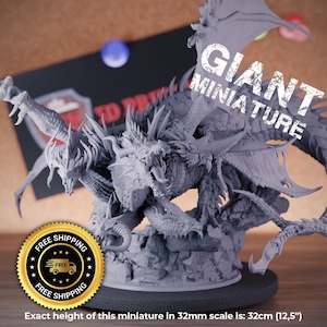 Tiamat Regina dei Draghi Miniatura Gargantuesca / 28 mm-32 mm / Resina Stampata in 3D D&D Pathfinder / LoP