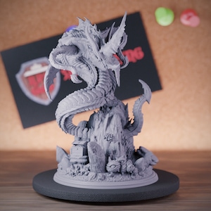 Leviathan Miniatur Wasserdrache Mini Dungeons and Dragons Mini RPG Tabletop Miniatur DnD Gemälde Pathfinder 5e DnD | DMs