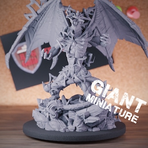 Ancient Thunder Blue Dragon Miniature Boss BBEG Dungeons and Dragons Mini RPG Tabletop Miniature DnD Painting Pathfinder 5e DnD | CnP