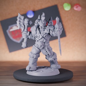 Ork Kämpfer Miniature Dungeons and Dragons Mini RPG Tabletop Miniatur DnD Painting Pathfinder 5e DnD | GM