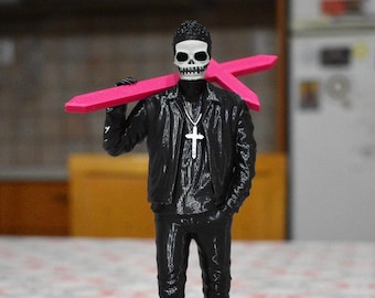 Skeleton Cross 3D The Weeknd printed Statue