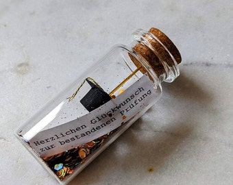 Mini message in a bottle graduation | Greetings message | Mini Gift | Coupon