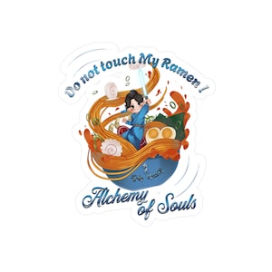 Hand Drawing Sticker of Chibi Manga Art RAMEN "Alchemy Of Souls" Jang Uk KDRAMA, Super cool and funny Fanart drawing by Lukart, Gift Sister