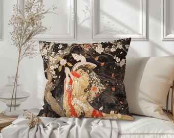 芸者クラシック浮世絵アートクッションカバー枕カバー - Etsy 日本