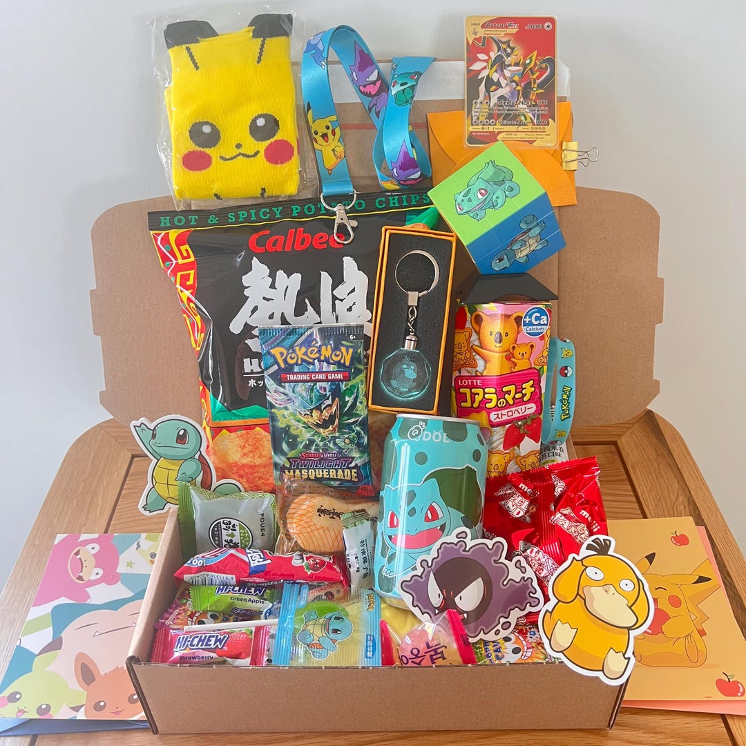 Pokemon Mystery Gift Box With Asian Snacks - Etsy
