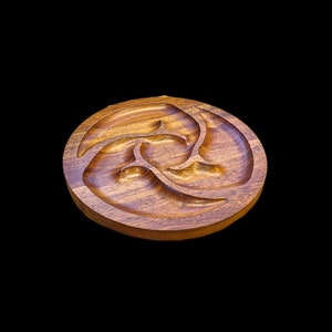 Digital Vector files for CNC router (svg, eps, ai, stl) wood serving tray, carved wood art.