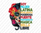 Sugar Skull Women Hispanic Heritage Month Png Sublimation Design, Mexican Day Png , Mexican Lady Png, Halloween Png, Mexico Png, Download