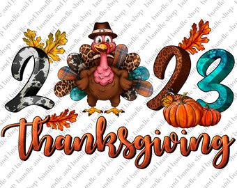 Thanksgiving 2023 Png Sublimation Designwestern Turkey Png - Etsy