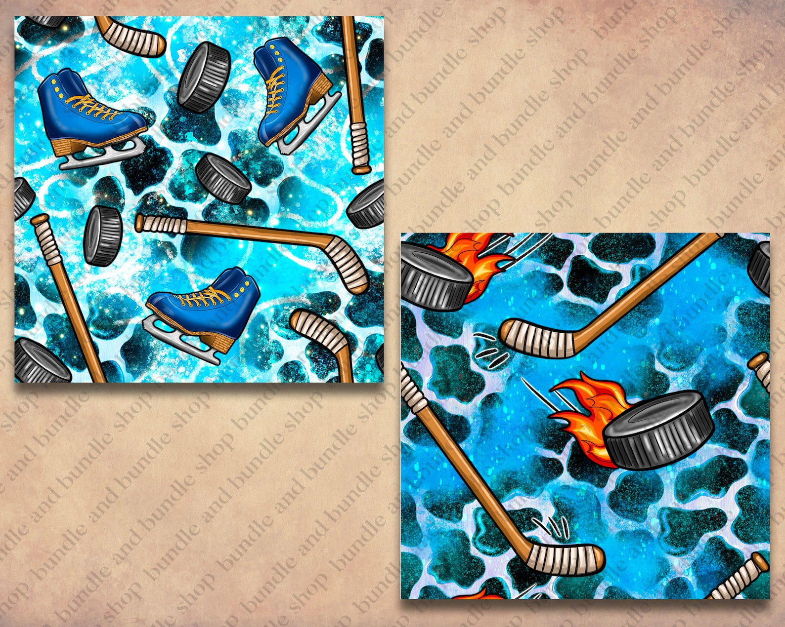 13 Digital Paper Ice Hockey Seamless Pattern Digital Paper - Etsy