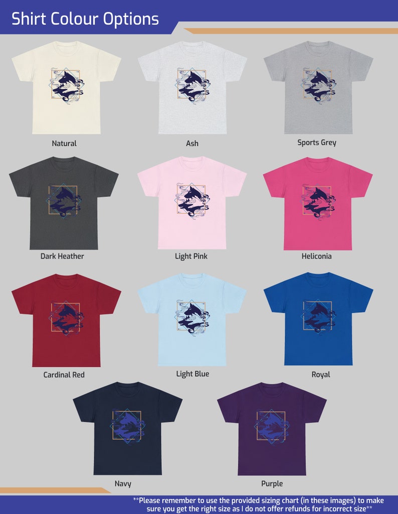 K&ouml;nnte beinhalten: Shirt-Farboptionen: Natur, Asche, Sportgrau, Dunkelgrau, Hellrosa, Heliconia, Kardinalrot, Hellblau, Royalblau, Marineblau und Lila. Jedes Shirt zeigt ein Grafikdesign mit einem Delfin und geometrischen Formen.