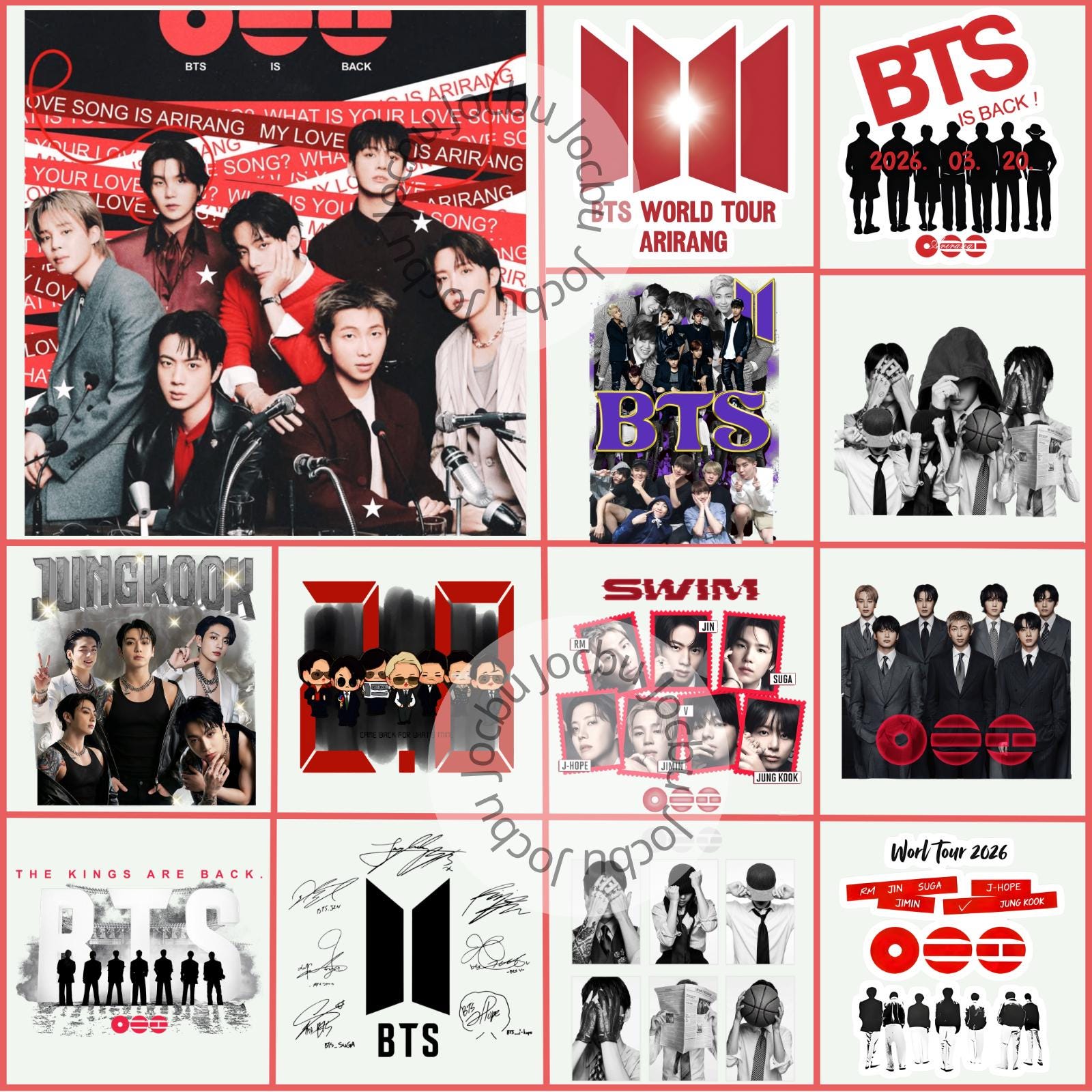BTS  ファインアート　スクリーンプリント Bts fan art - Etsy 日本