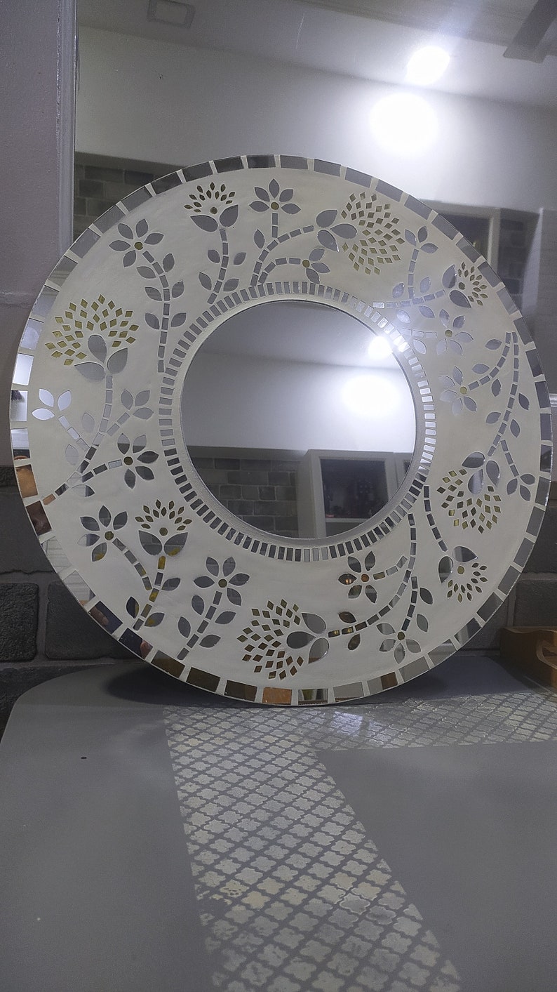 Mosaic Mirror Wall Mosaic Mirror Handmade Wall Decor Item Etsy India