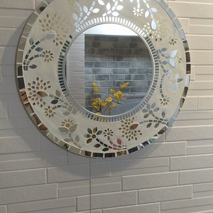 Mirror mosaic Art, Wall Decor, Handmade Artwork, Diwali Gifting , living room decor