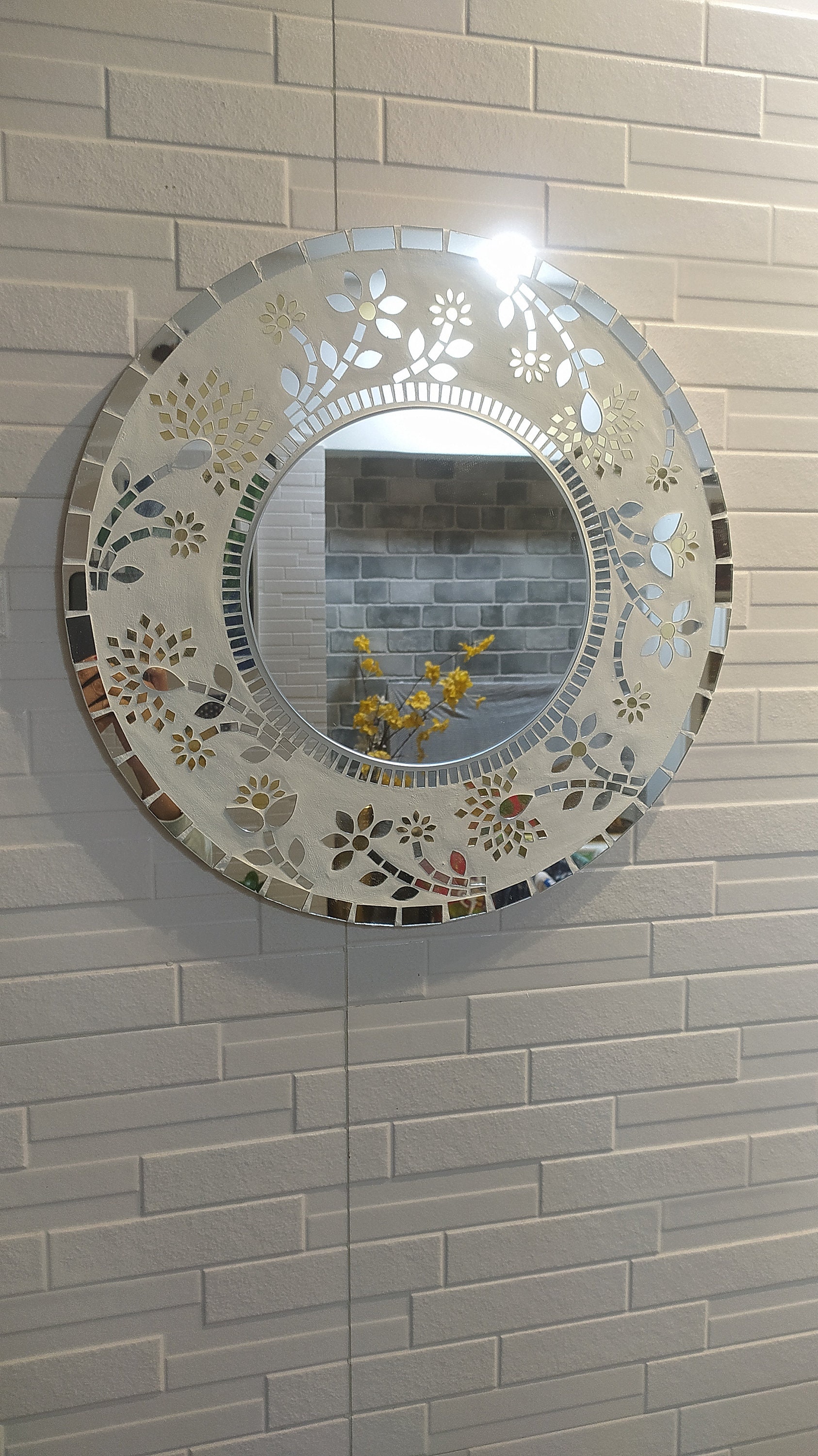 Mosaic mirror cheap wall art