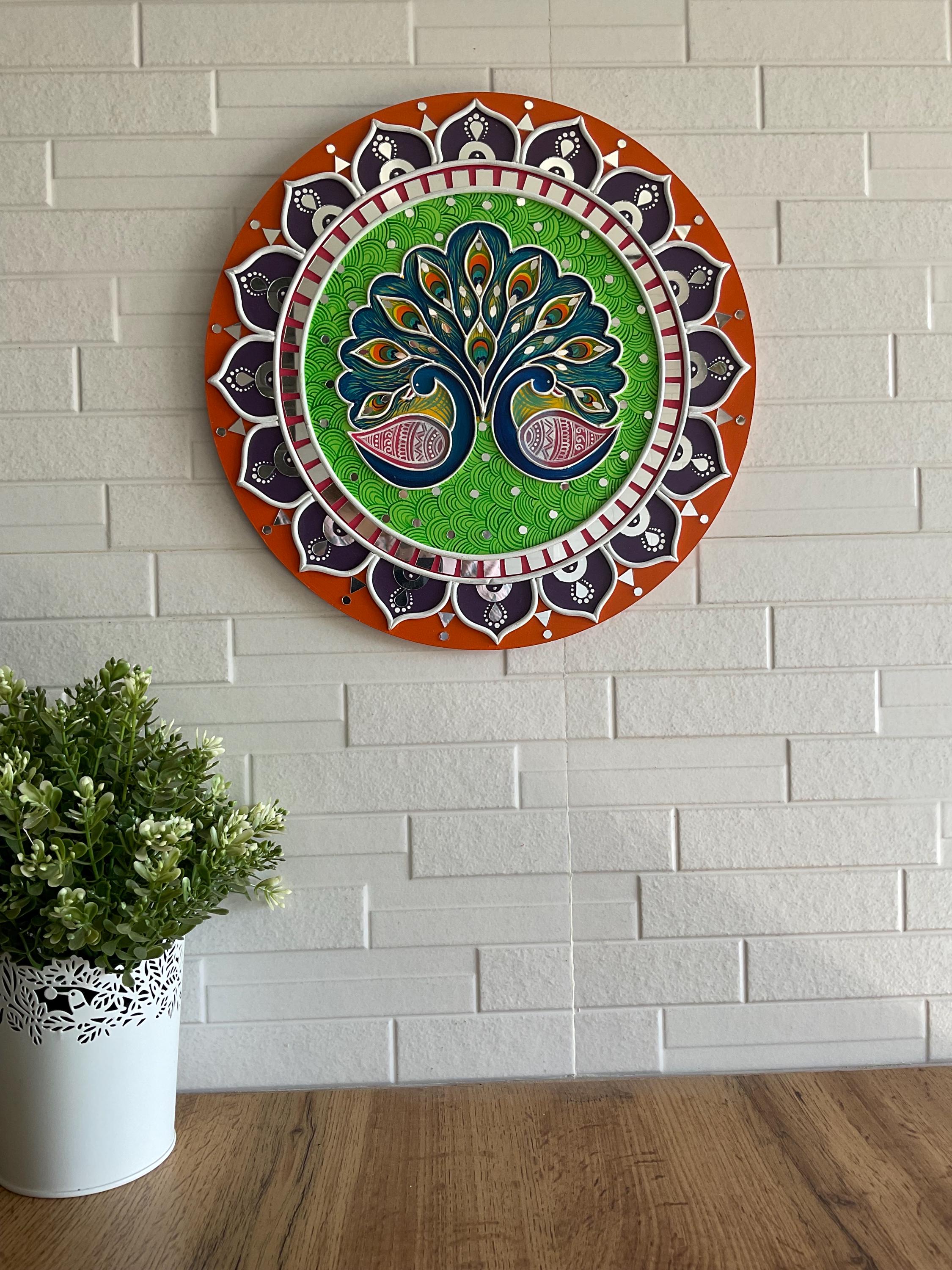 Handmade Lippan Art Wall Mirror, Diwali Home Decor - Etsy