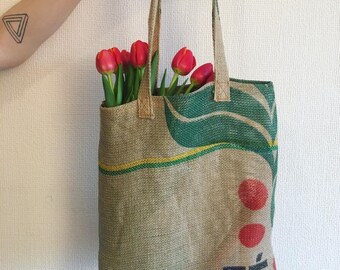 Tragetasche / Jutebeutel aus recyceltem Kaffeesack