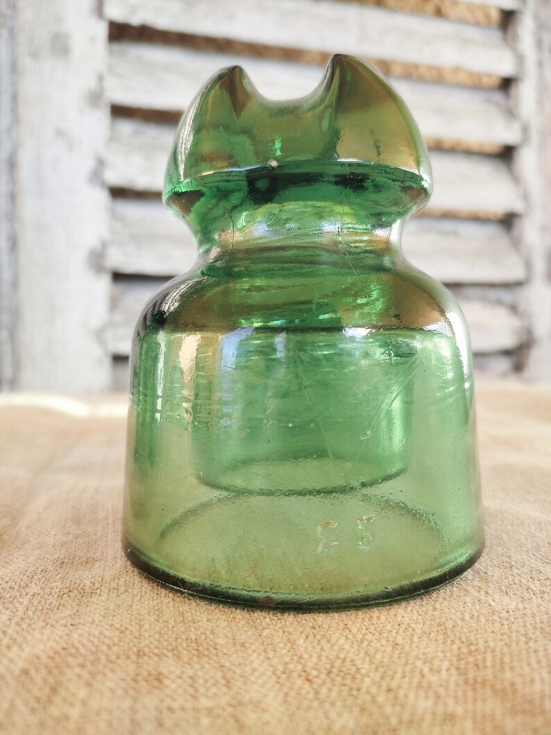 Vintage Glass Power Line Insulators, French Power Line Insulator